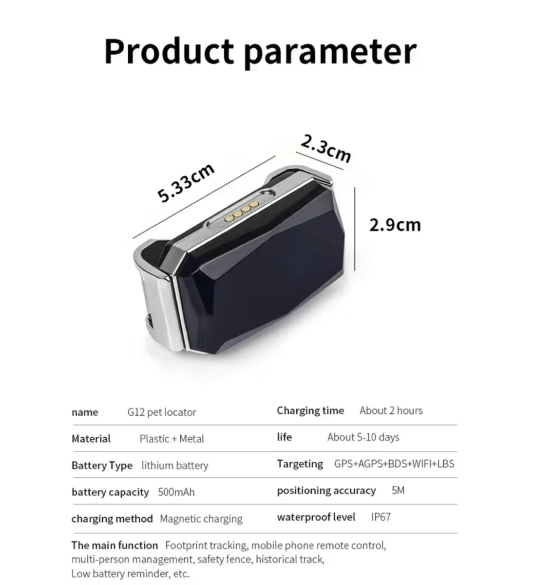 GPS Car Tracker, Mini GPS Tracker for Kids and Luggage with Real Time App, Cat Tracker for Pets_07