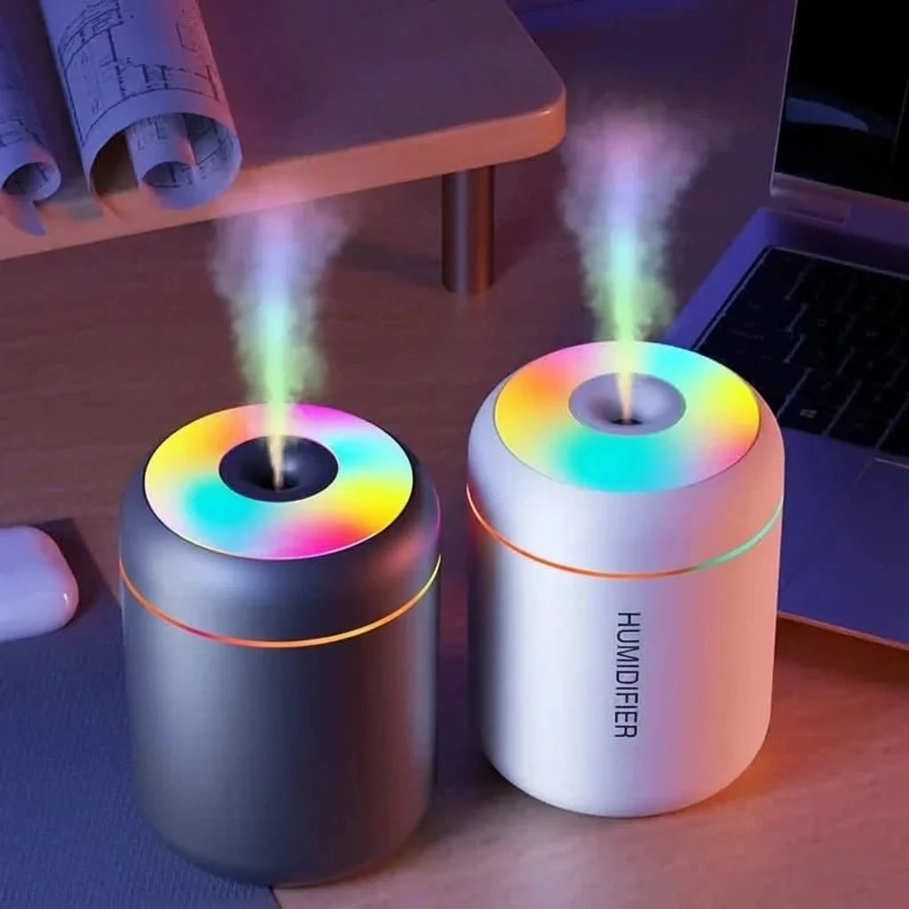 Humidifiers, Mini Air Humidifier with LED Light 180 ml