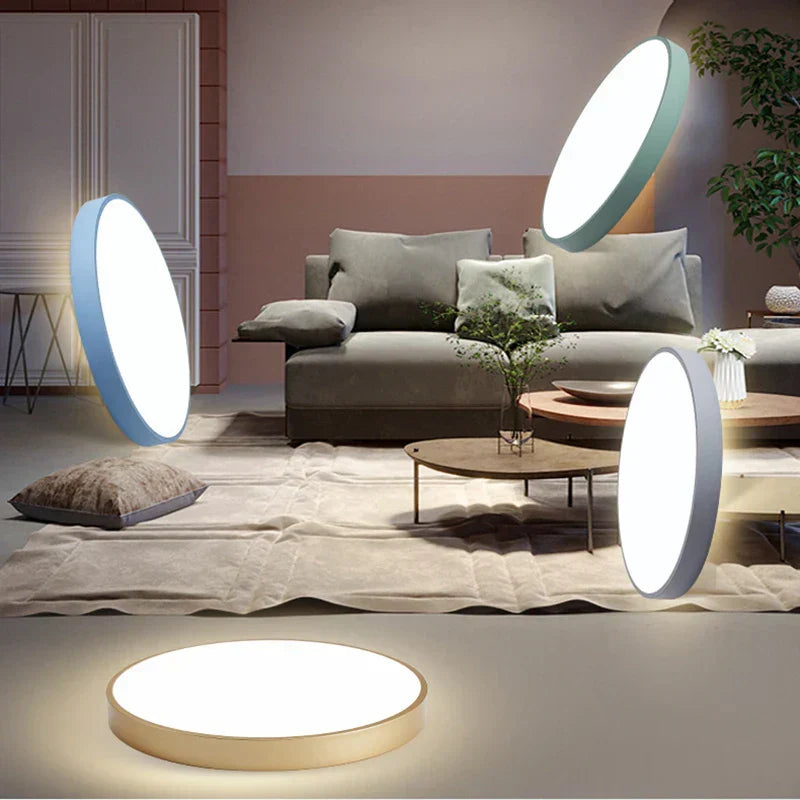 Minimalist LED Ceiling Light Fixture with Energy-Efficient Illumination | Sleek Round Design for Modern Interiors 1