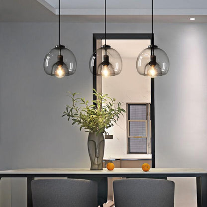 Minimalist Smoked Glass Pendant Light with Soft Illumination | Stylish Design for Modern Interiors 1