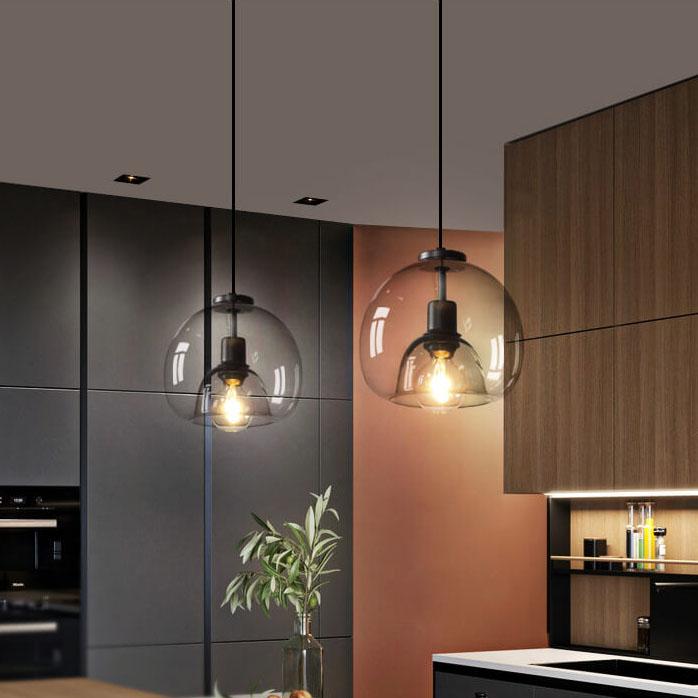 Minimalist Smoked Glass Pendant Light with Soft Illumination | Stylish Design for Modern Interiors 3