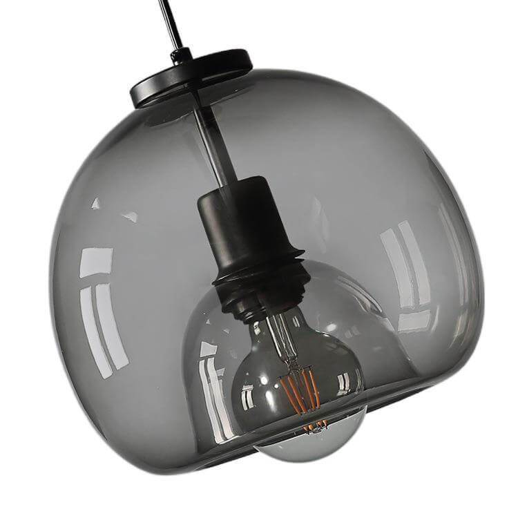 Minimalist Smoked Glass Pendant Light with Soft Illumination | Stylish Design for Modern Interiors 6