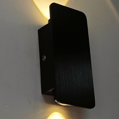 LED Wall Lights Indoor, Modern Black Wall Light, Minimalist Aluminium Wall Sconce in Gold or Coffee_03