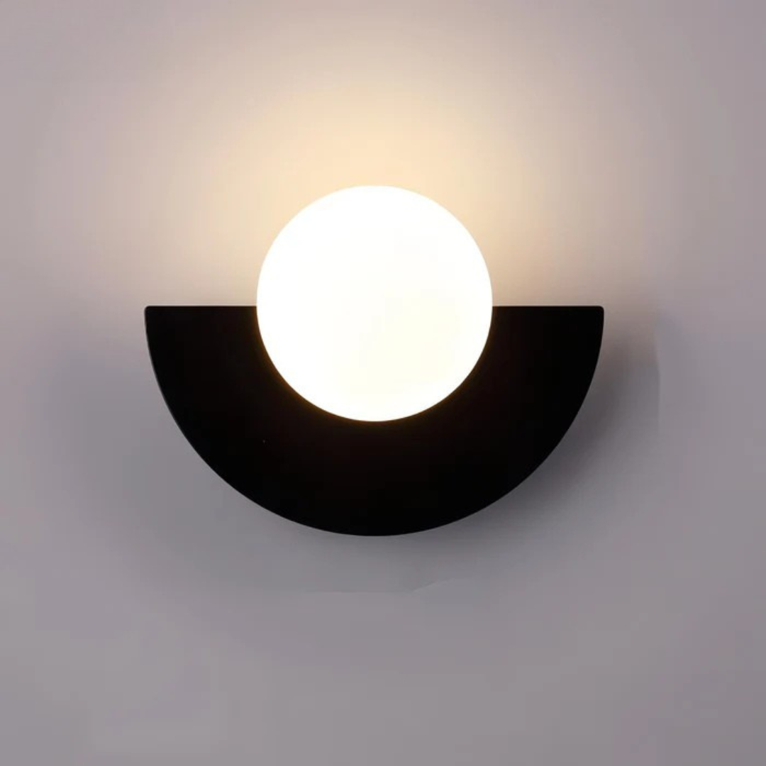 Mira Globe Sconce | Modern Glass Wall Light, Energy-Efficient LED