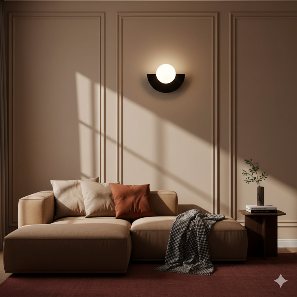 Mira Globe Sconce | Modern Glass Wall Light, Energy-Efficient LED 7