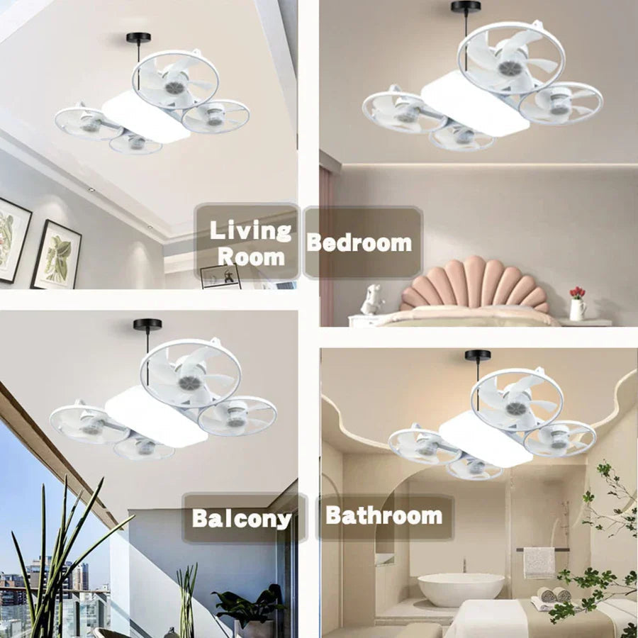 Modern Ceiling Fan with LED Lights & Remote Control | Space-Saving Design for Bedrooms 5