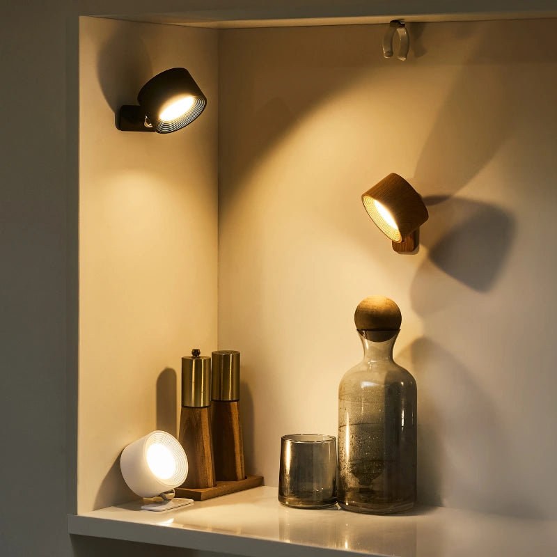 Modern Cordless Wall Lamp with Adjustable 360° Rotation & Customizable Brightness