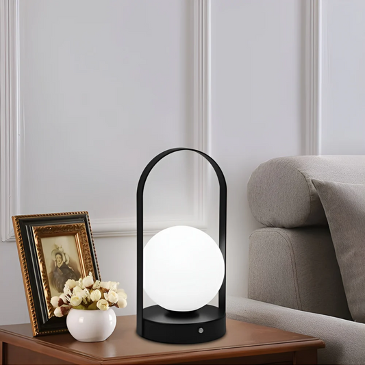 Modern Globe | LED Table Lamp with Touch Dimming & Rechargeable Design | Stylish Cordless Lighting for Any Space 0