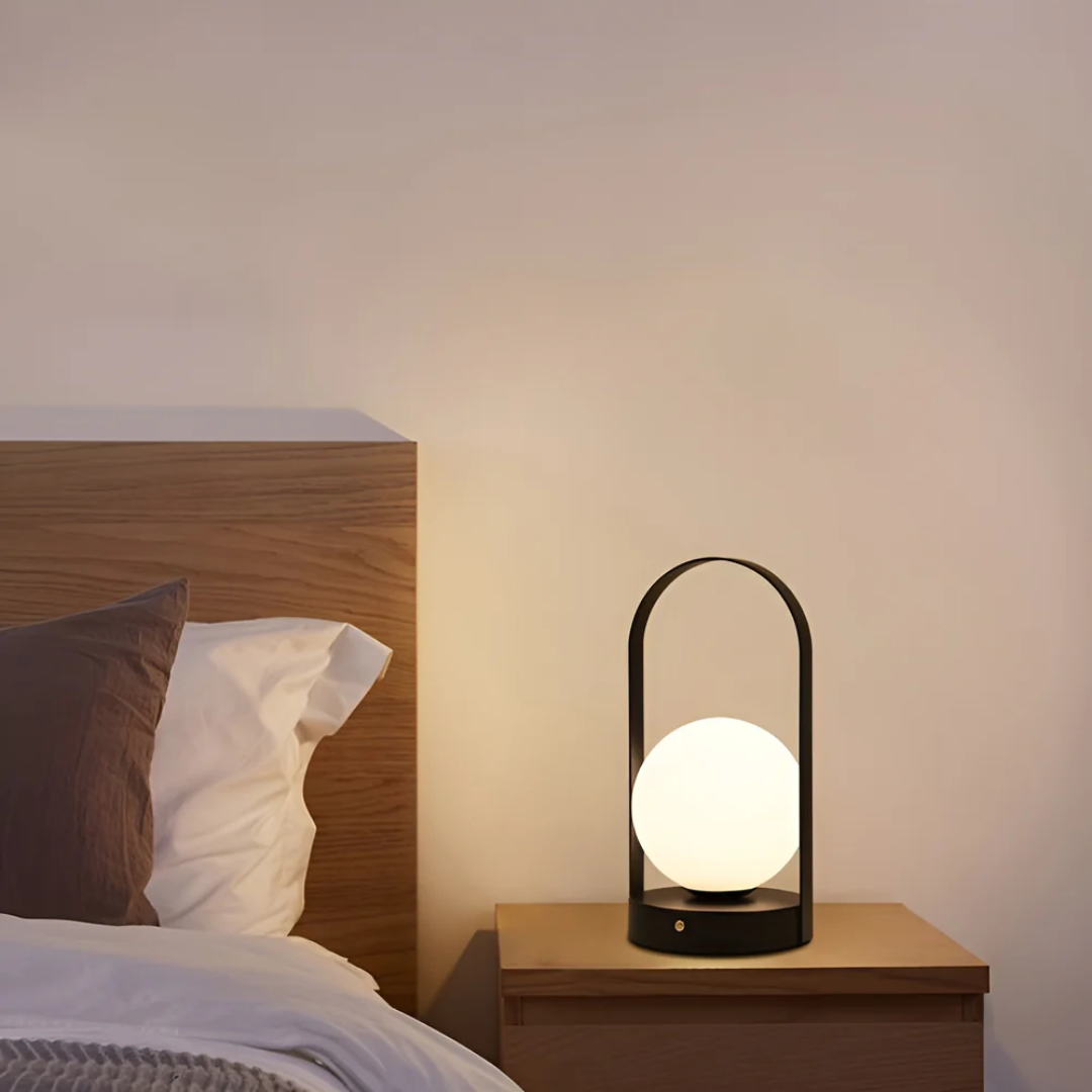 Modern Globe | LED Table Lamp with Touch Dimming & Rechargeable Design | Stylish Cordless Lighting for Any Space 3