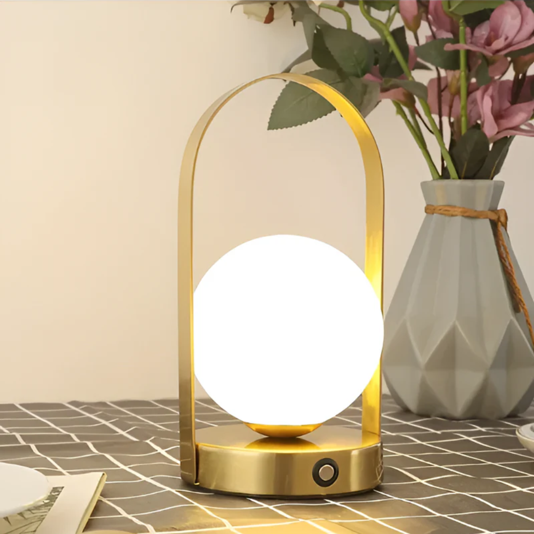 Modern Globe | LED Table Lamp with Touch Dimming & Rechargeable Design | Stylish Cordless Lighting for Any Space 4