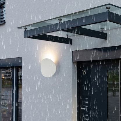 Modern LED Wall Sconce | Round Outdoor Wall Lights with Soft Illumination | Durable Design for Elegant Exterior Lighting 3