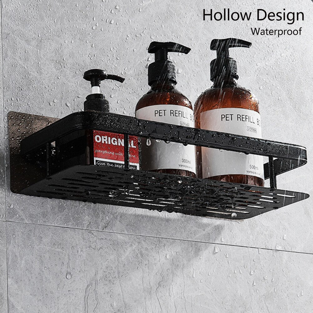 Modern Metal Bathroom Shelf | Durable Suction Cup Storage for Space-Saving Organization