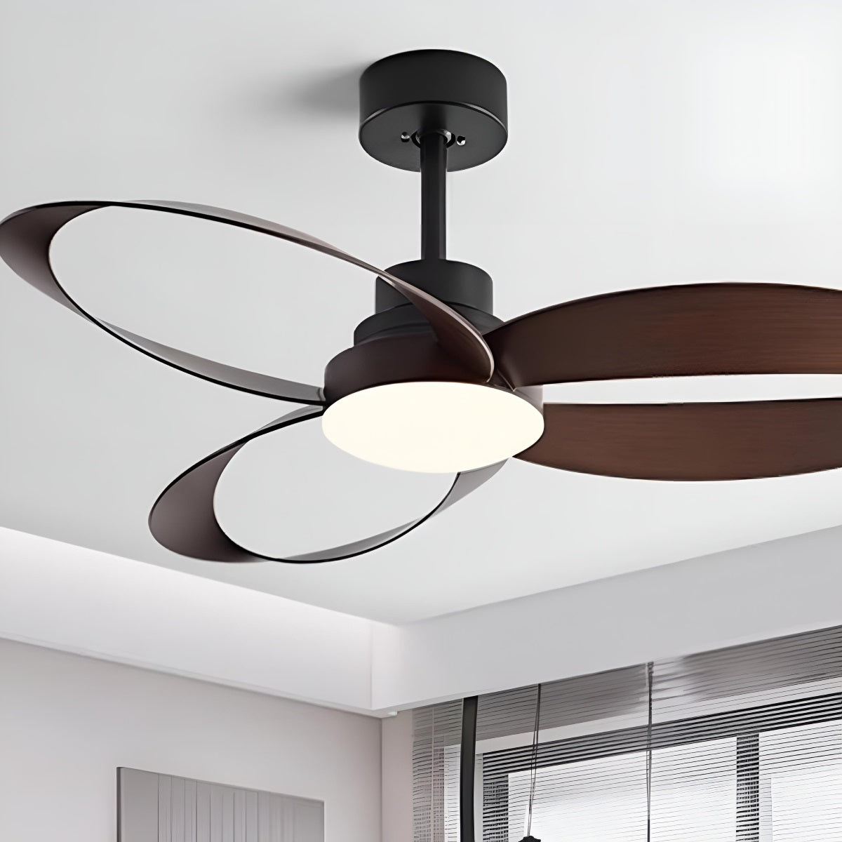Modern Minimalist Ceiling Fan with LED Light & Remote Control | Stylish Bedroom Ceiling Fan for Year-Round Comfort 3