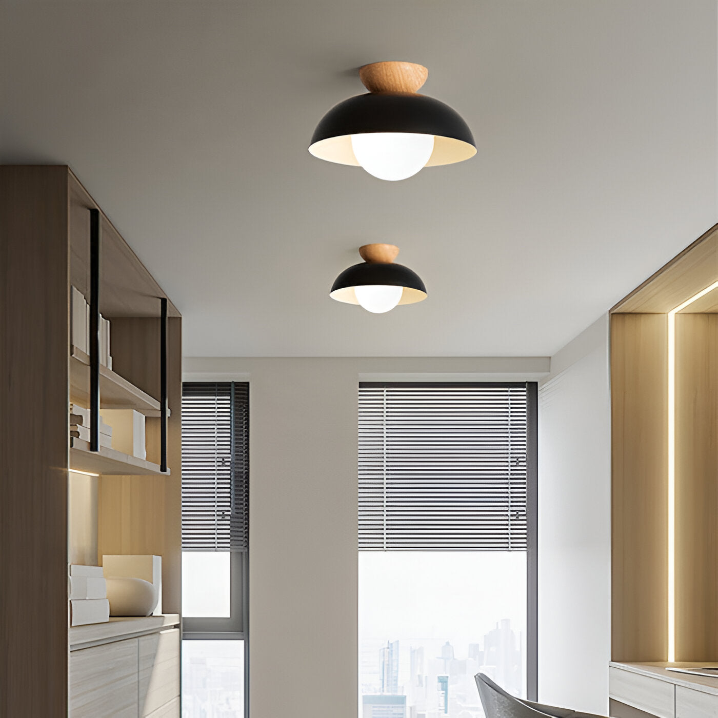 Modern Minimalist | Flush Mount Ceiling Light with Tri-Colour LED | Elegant Glass Dome Design for Soft Ambient Illumination 8