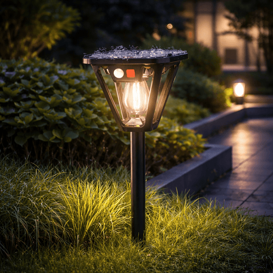 Modern Solar Garden Light | LED Motion Sensor with Intelligent Activation | Durable ABS for Safety and Ambiance 0