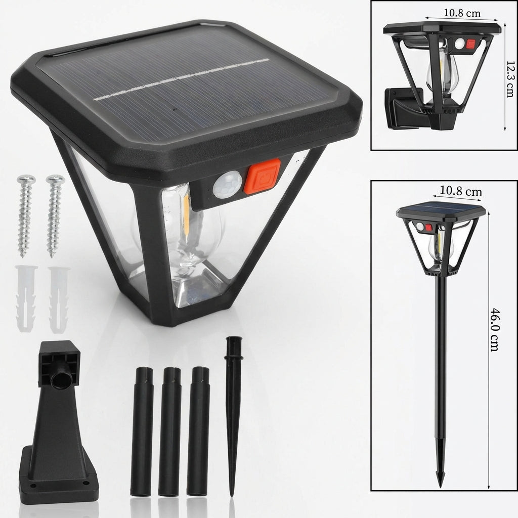 Modern Solar Garden Light | LED Motion Sensor with Intelligent Activation | Durable ABS for Safety and Ambiance 5