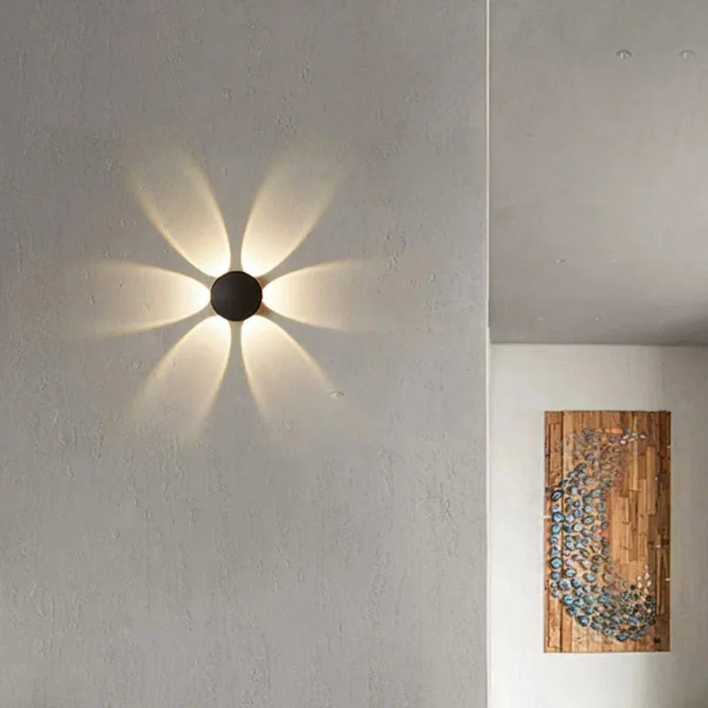 Outdoor Wall Light LED, Black Exterior Wall Light in Aluminium and Glass, IP65 Porch Light for Outdoor Lighting