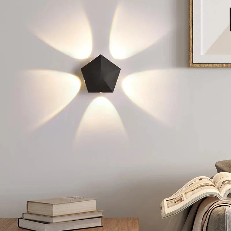 Outdoor Wall Light LED, Black Exterior Wall Light in Aluminium and Glass, IP65 Porch Light for Outdoor Lighting_02