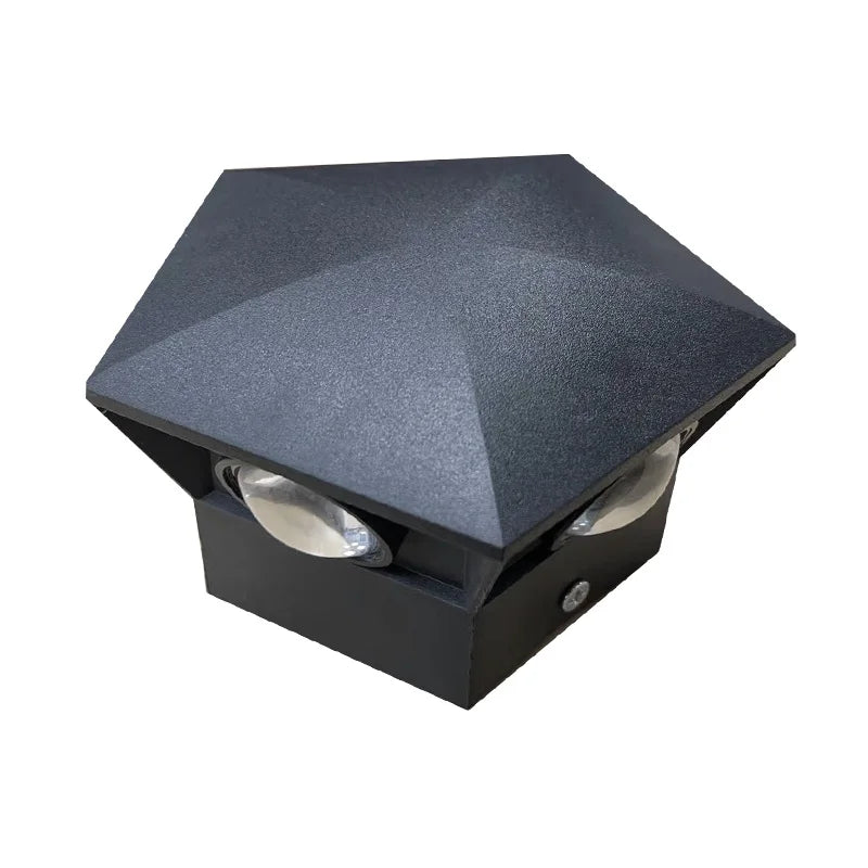 Outdoor Wall Light LED, Black Exterior Wall Light in Aluminium and Glass, IP65 Porch Light for Outdoor Lighting_04