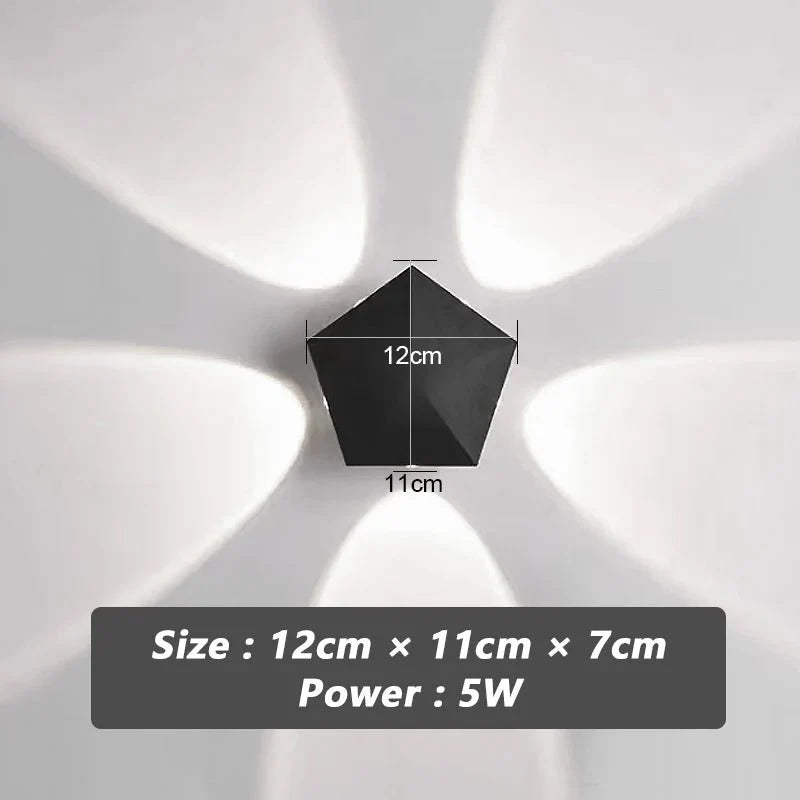 Outdoor Wall Light LED, Black Exterior Wall Light in Aluminium and Glass, IP65 Porch Light for Outdoor Lighting_08