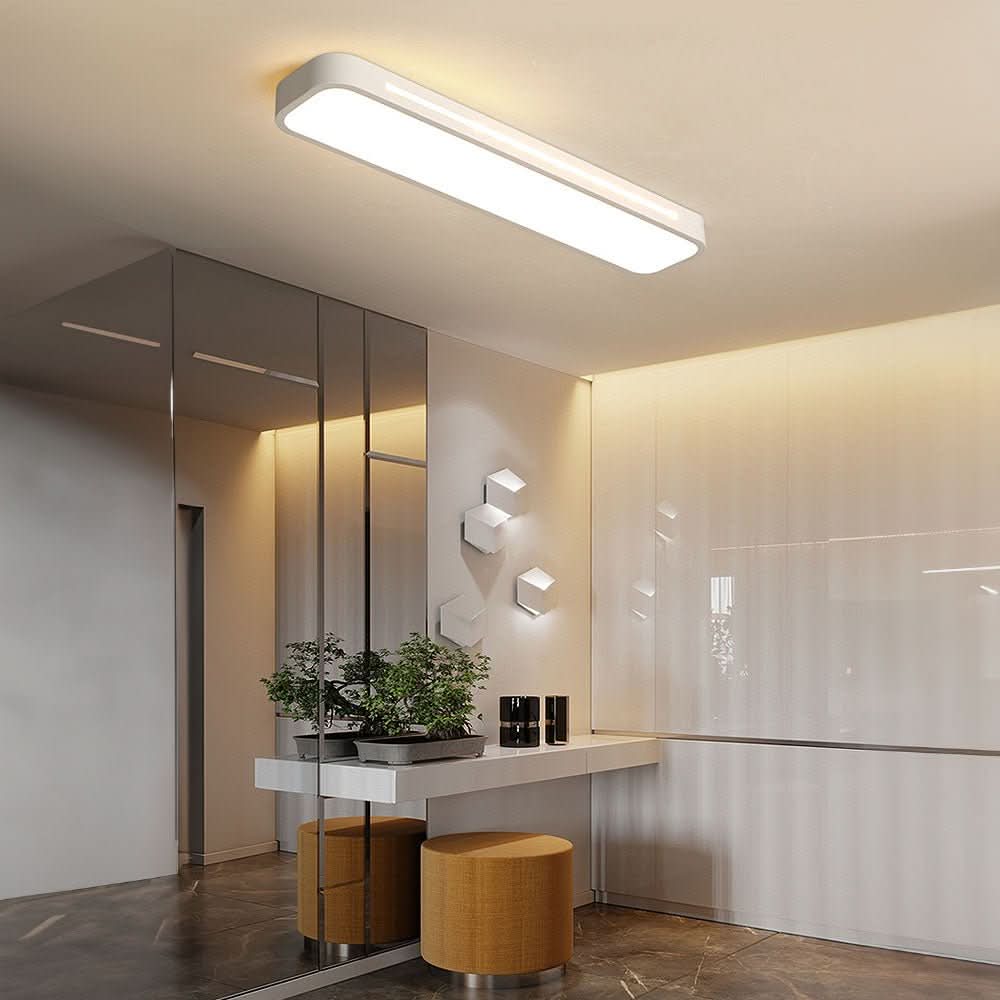 LED Ceiling Lights for Living Room and Hallway, Black Ceiling Light, Dimmable Strip Ceiling Light, Nordic Light Fitting_12