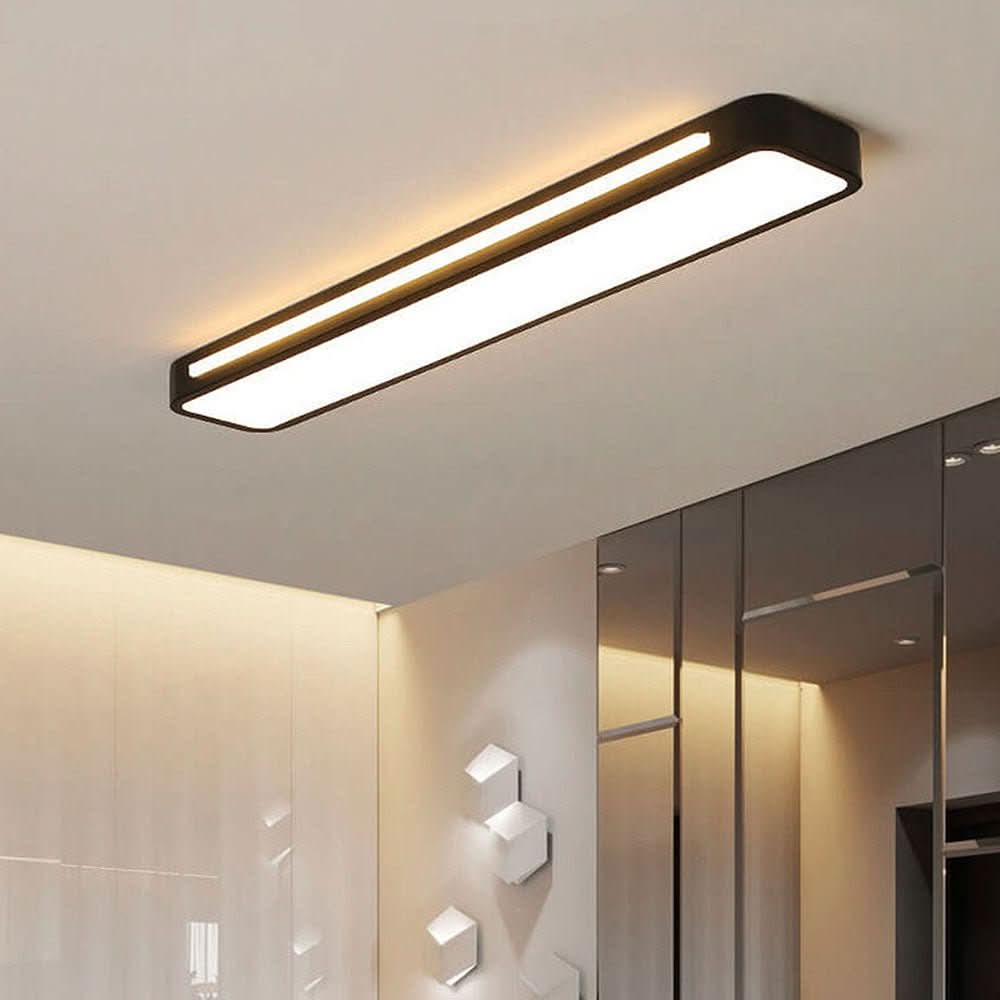LED Ceiling Lights for Living Room and Hallway, Black Ceiling Light, Dimmable Strip Ceiling Light, Nordic Light Fitting_07