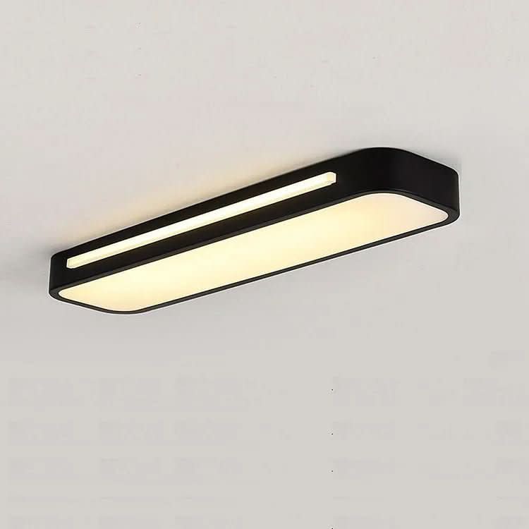 LED Ceiling Lights for Living Room and Hallway, Black Ceiling Light, Dimmable Strip Ceiling Light, Nordic Light Fitting_08
