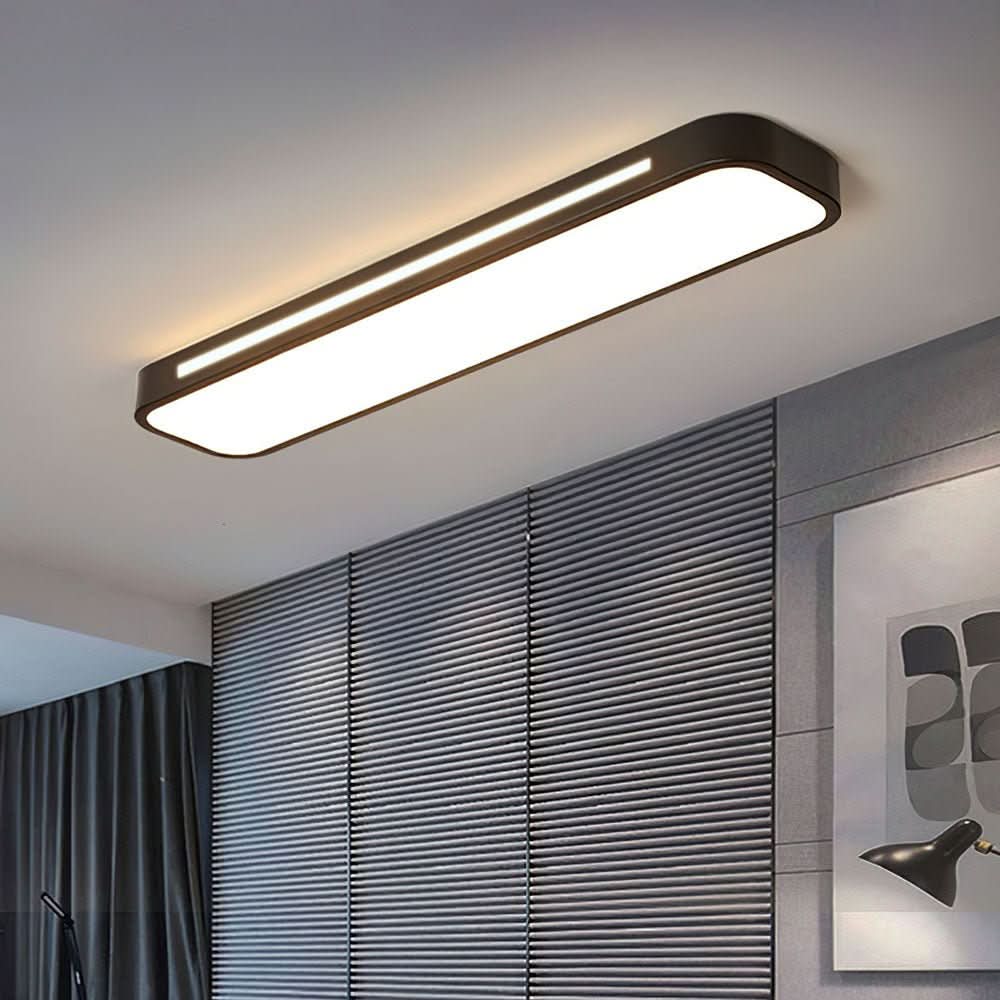LED Ceiling Lights for Living Room and Hallway, Black Ceiling Light, Dimmable Strip Ceiling Light, Nordic Light Fitting_09