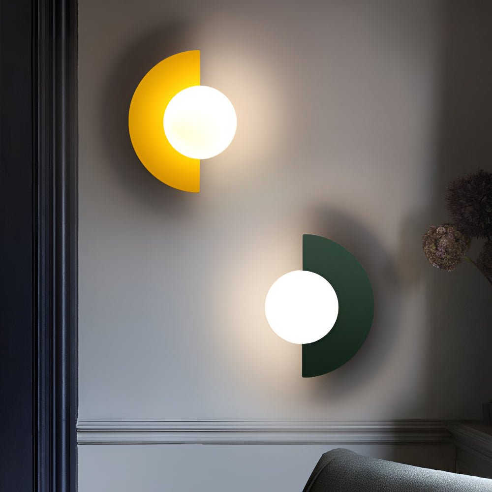 LED Wall Lights Indoor, Living Room Wall Light, Bedside Wall Lamp, Hallway Light, Half Moon LED Lighting with G9