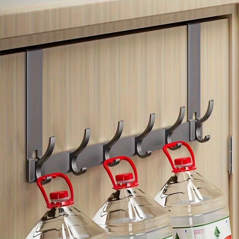 Over the Door Coat Hooks, Door Hooks for Towels and Clothes, Aluminium Over the Door Hanger with 6 or 7 Hooks_04
