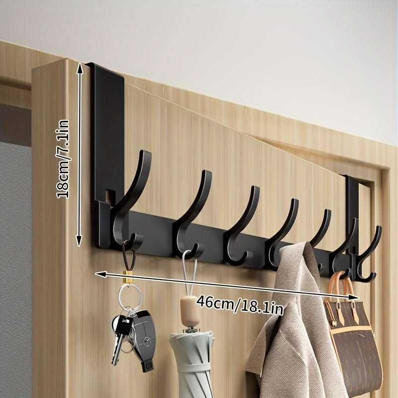 Over the Door Coat Hooks, Door Hooks for Towels and Clothes, Aluminium Over the Door Hanger with 6 or 7 Hooks_05