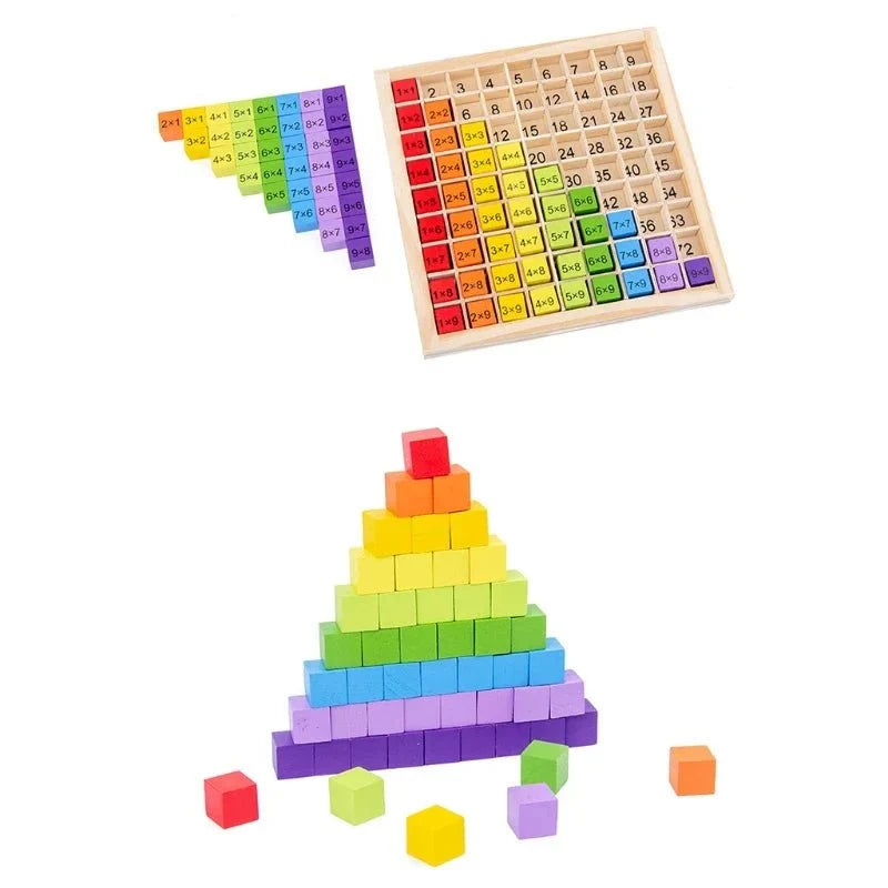 Wooden Multiplication Board with Storage Box, Times Tables Game, Montessori Toys for 3 Year Olds_05