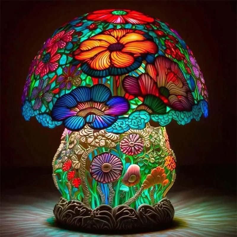 Mosaic Table Lamp, Living Room Lamp with Warm Decorative Glow