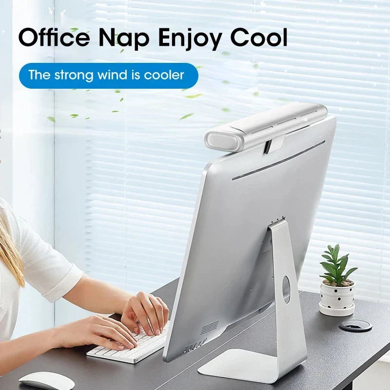 Multi-Function Fan | USB Rechargeable Clip-On Air Conditioner with LED Light Strip | Adjustable Speed for Enhanced Comfort 3