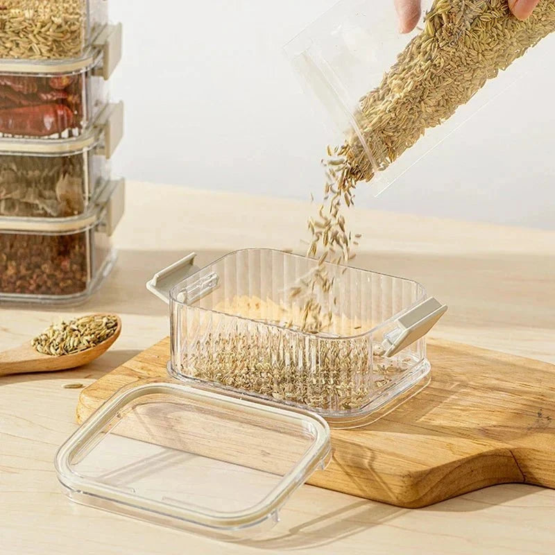 Stackable Food Storage Containers for Spices and Dry Food, Multi Layer Spice Box – image 4