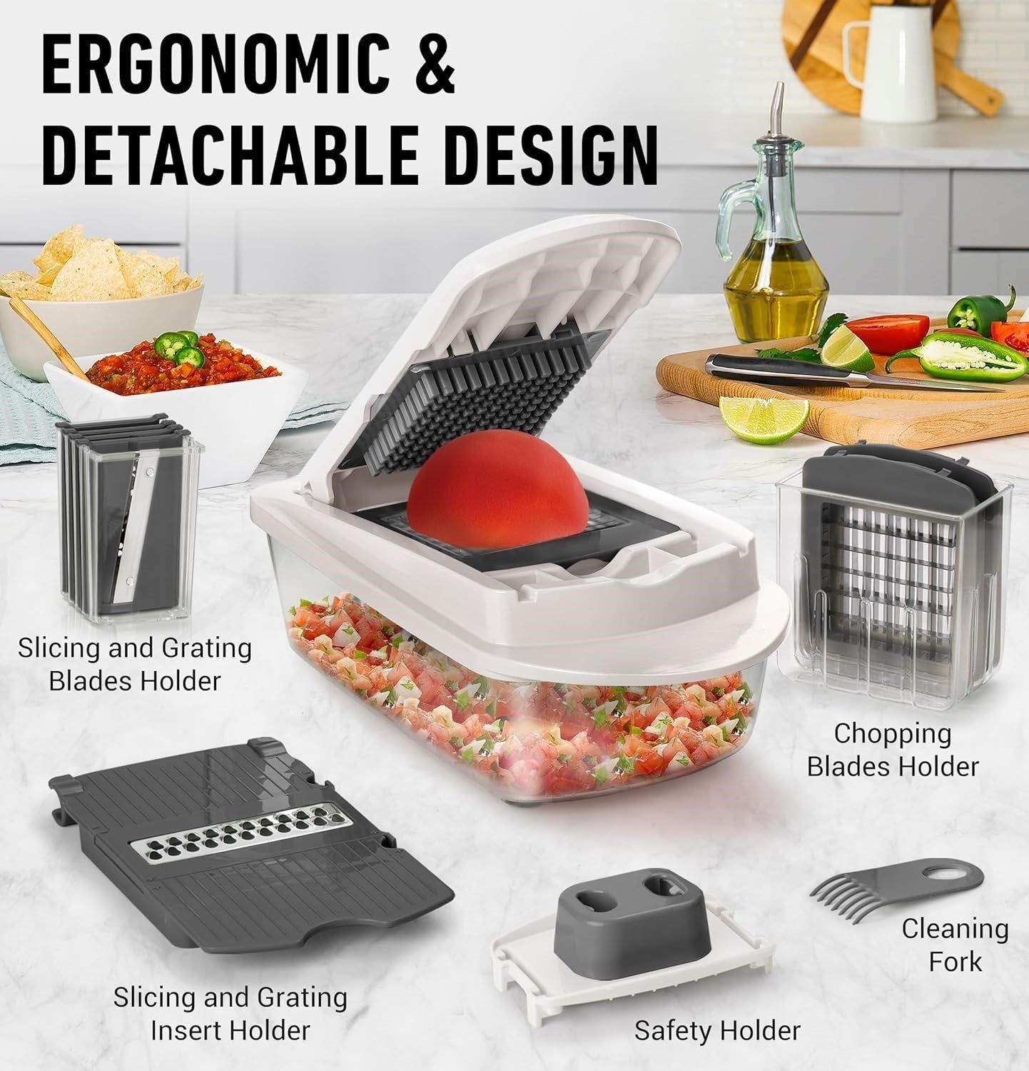 MultiPrep | 10-in-1 Vegetable Slicer with 8 Blades | Efficient Meal Prep Tool for Quick Cooking 2