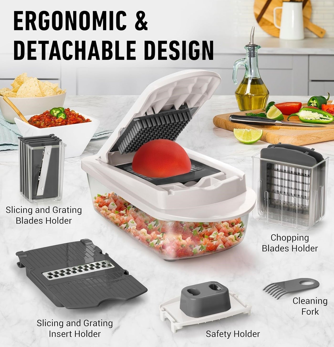 MultiPrep | 10-in-1 Vegetable Slicer with 8 Blades | Efficient Meal Prep Tool for Quick Cooking 2