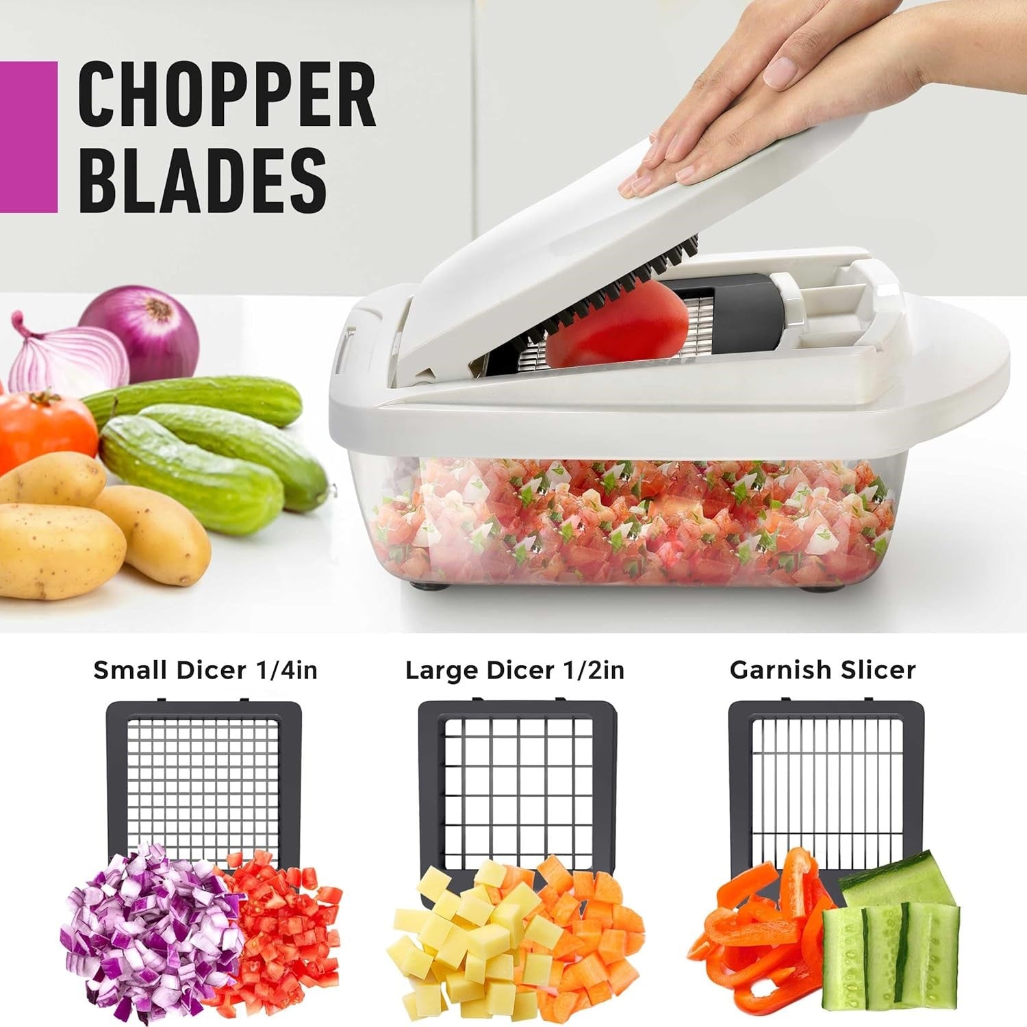 MultiPrep | 10-in-1 Vegetable Slicer with 8 Blades | Efficient Meal Prep Tool for Quick Cooking 7
