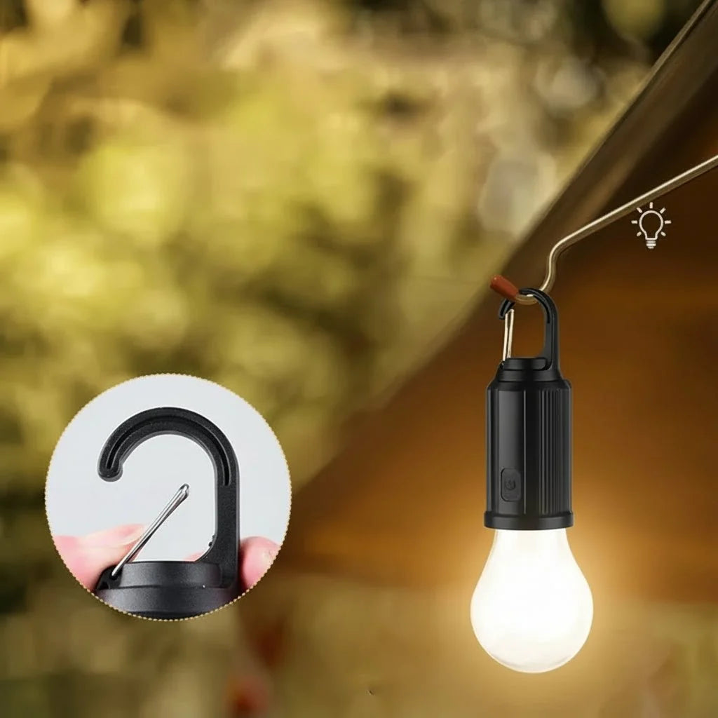 Solar Light Bulb, Rechargeable Camping Light with Hook for Tent, Emergency Light for Hiking and Fishing_01