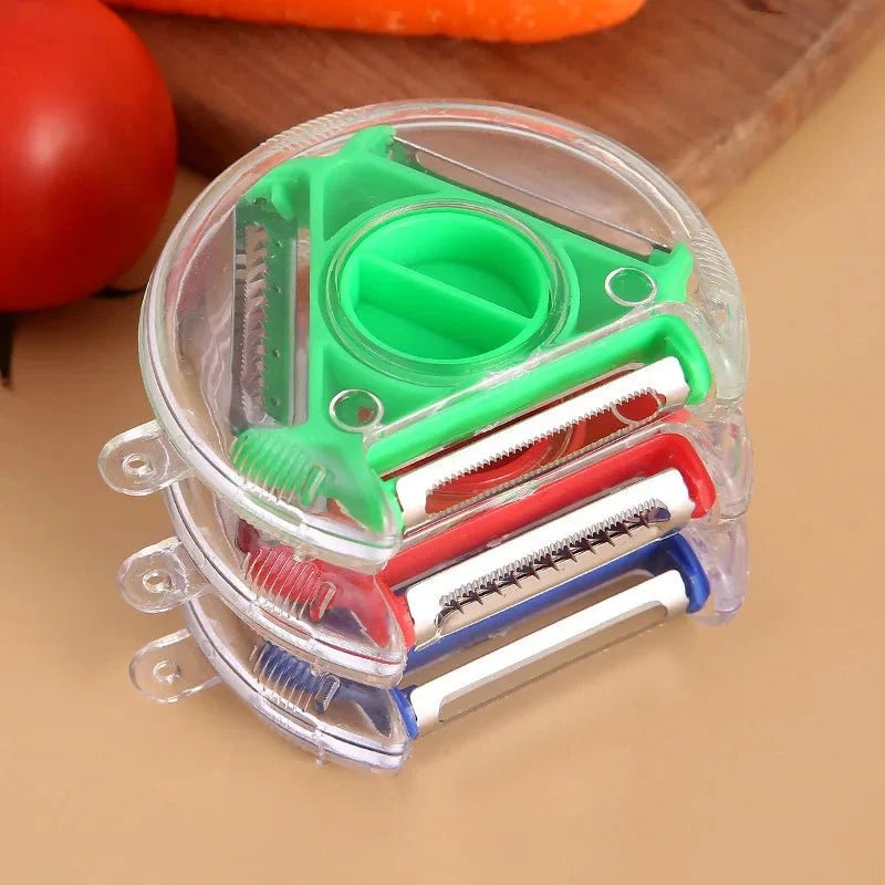 Potato Peeler 3 in 1, Julienne Peeler and Vegetable Slicer, Stainless Steel Kitchen Peeler for Fruit and Veg_00