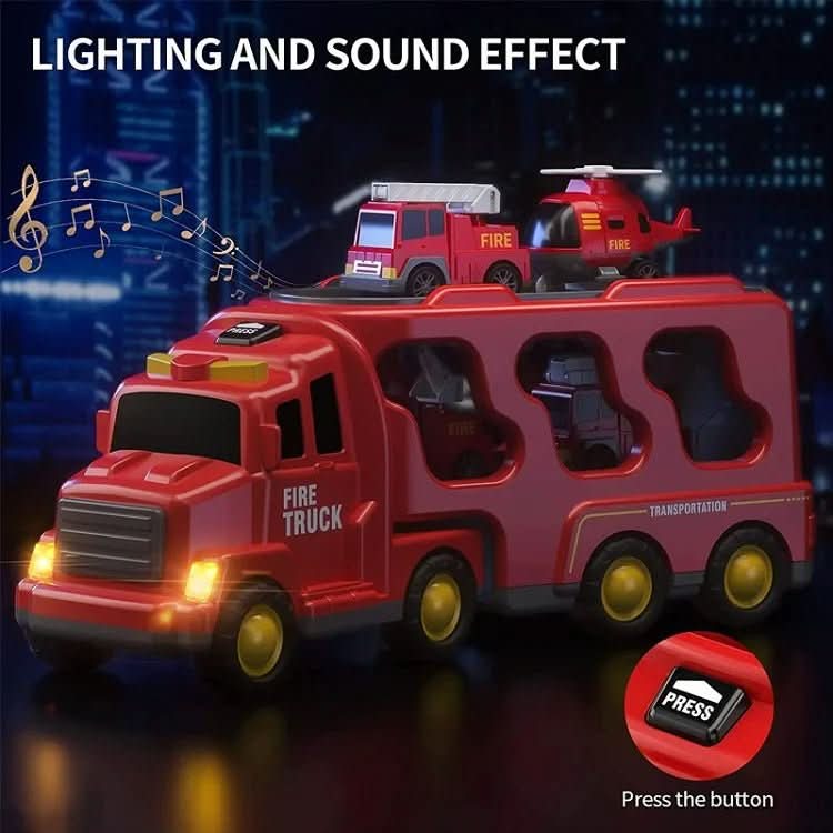 Car Transporter Toy with 4 or 6 Toy Cars, Toy Lorry with Light and Sound, Toys for 3 Year Old Boys with Car Storage_06