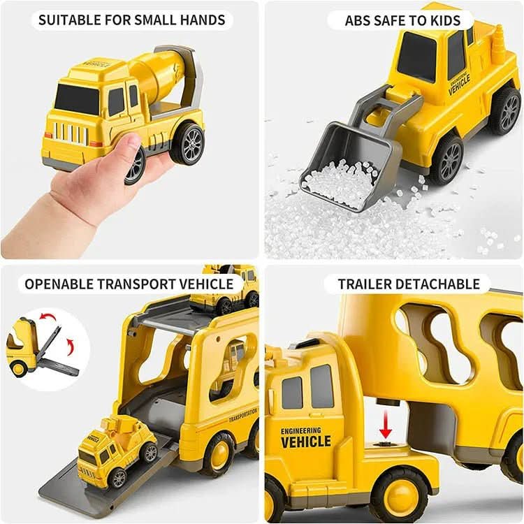 Car Transporter Toy with 4 or 6 Toy Cars, Toy Lorry with Light and Sound, Toys for 3 Year Old Boys with Car Storage_07