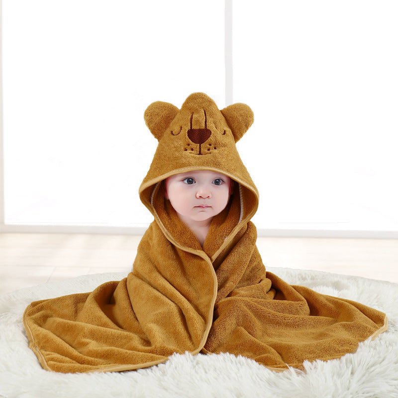 Baby Bath Towel with Hood 80 x 80 cm, Hooded Baby Towels with Animal Designs – image 6
