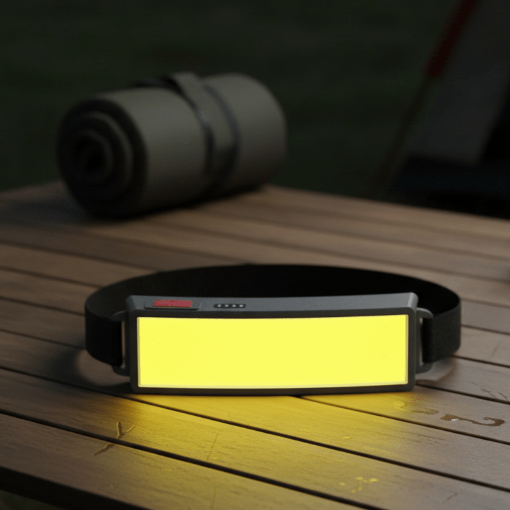 Rechargeable Head Torch, Running Head Torch with COB LED Strip, LED Headlamp with 3 Modes for Camping and Cycling_00