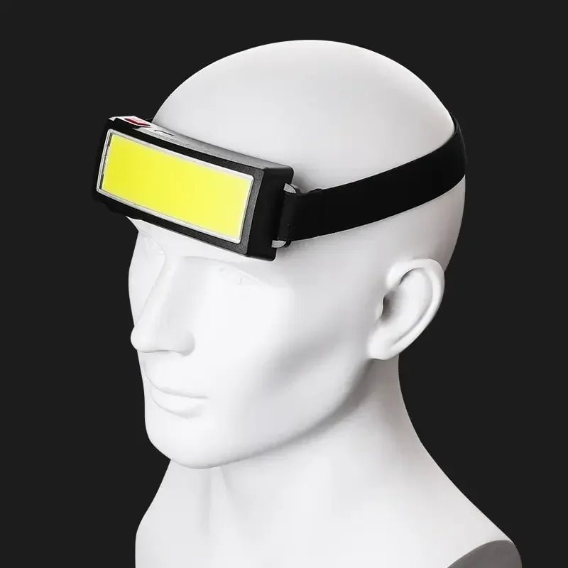 Rechargeable Head Torch, Running Head Torch with COB LED Strip, LED Headlamp with 3 Modes for Camping and Cycling_04