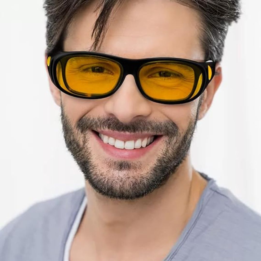 Night Driving Glasses Fit Over Specs, Night Vision Glasses for Driving