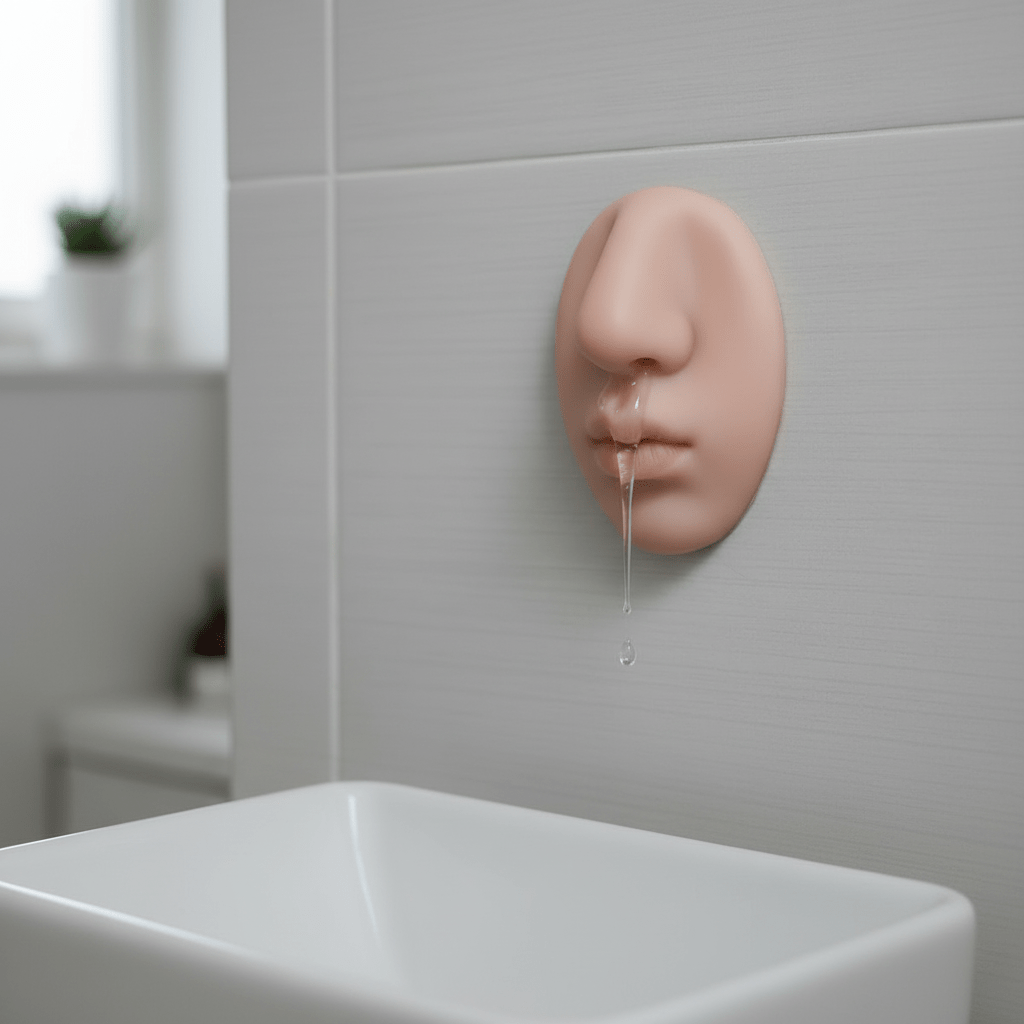 Wall Mounted Soap Dispenser, Funny Nose Shaped Soap Dispenser for Bathroom Decor, Silicone Bathroom Accessories