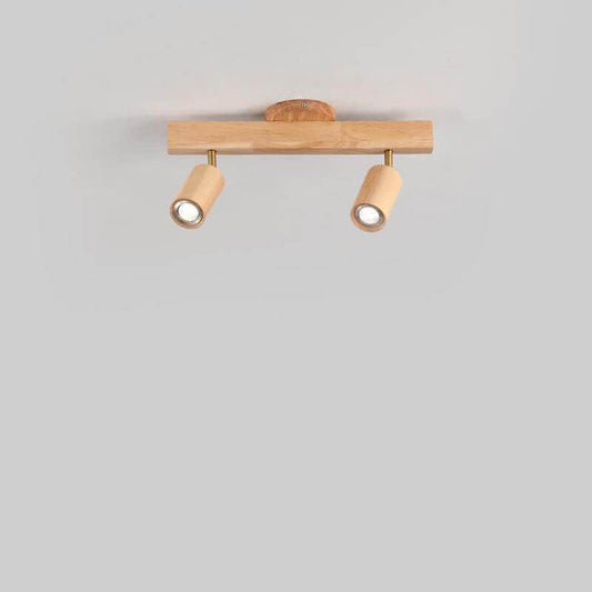 Natural Harmony | Flush Mount Ceiling Light Fixture with Dual LED Illumination | Japanese Wooden Design for Cozy Spaces 0