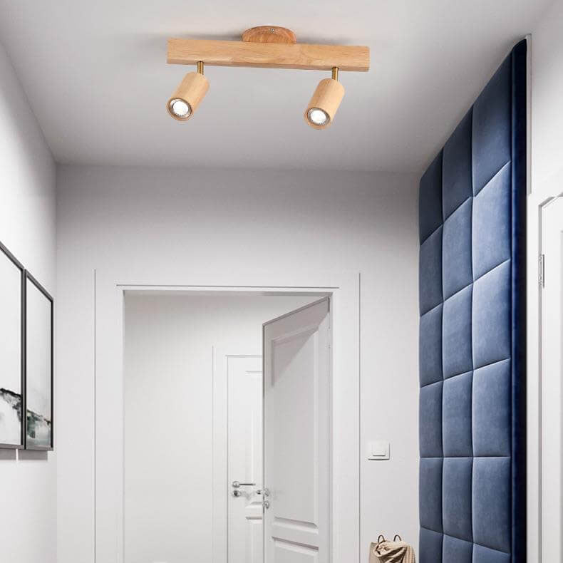 Natural Harmony | Flush Mount Ceiling Light Fixture with Dual LED Illumination | Japanese Wooden Design for Cozy Spaces 3