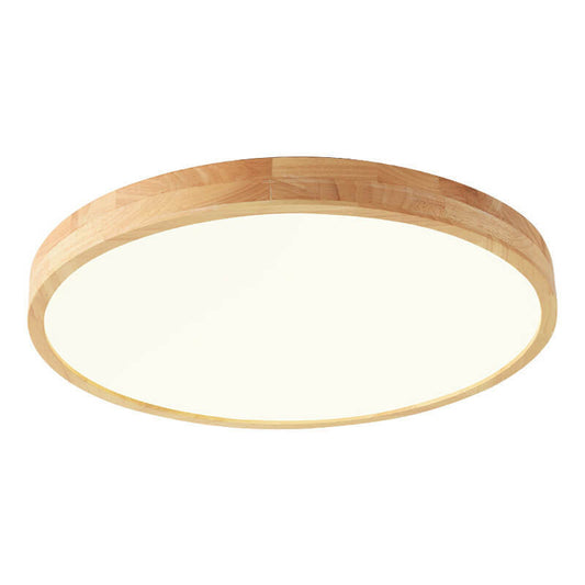 Navi Flush Mount Ceiling Light | Ultra-Thin Solid Wood Design, 18W LED 0